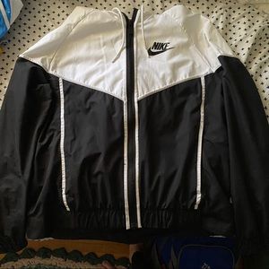 White and Black Nike Windbreaker